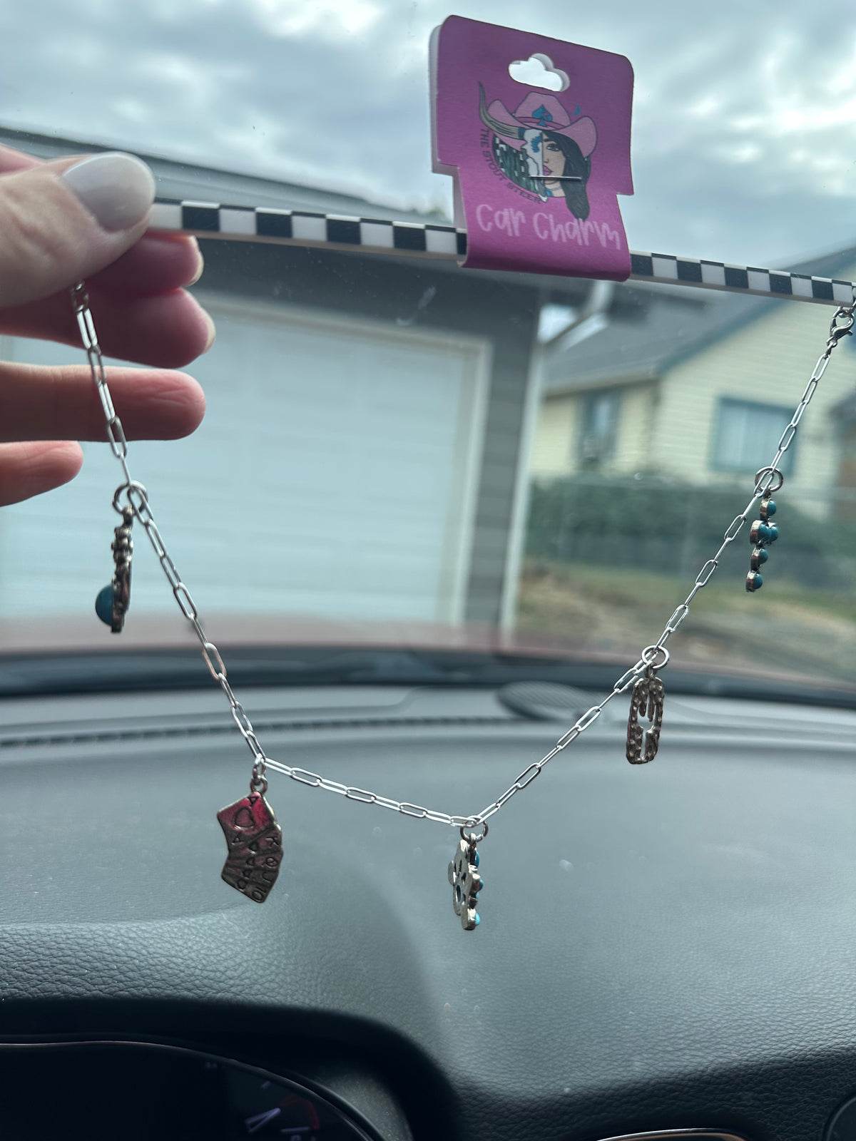 Simple, Slick & Sleek Cowgirl Car Charm