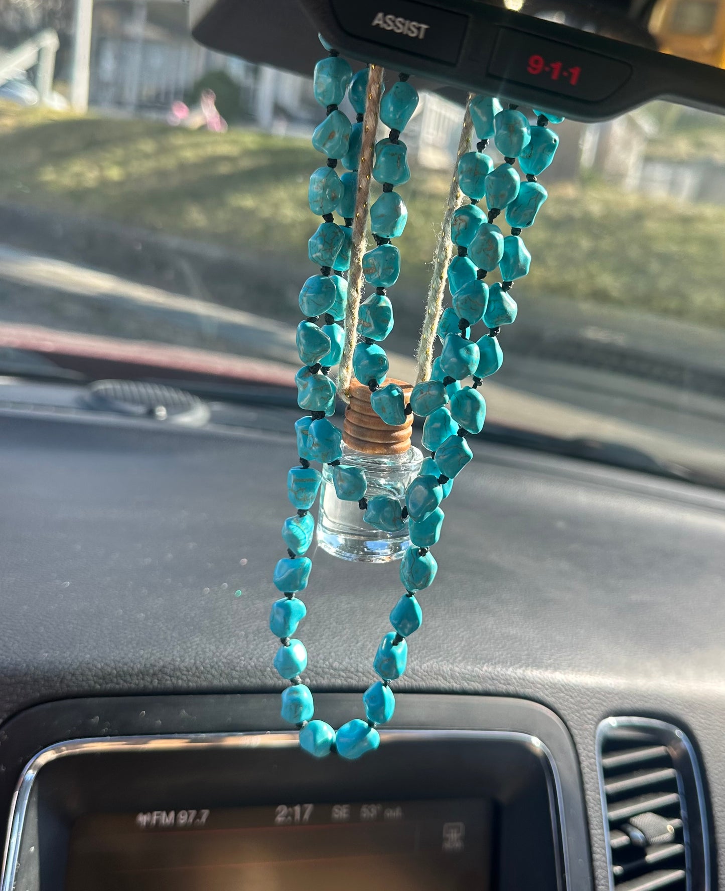 Turquoise Dangle Car Charm