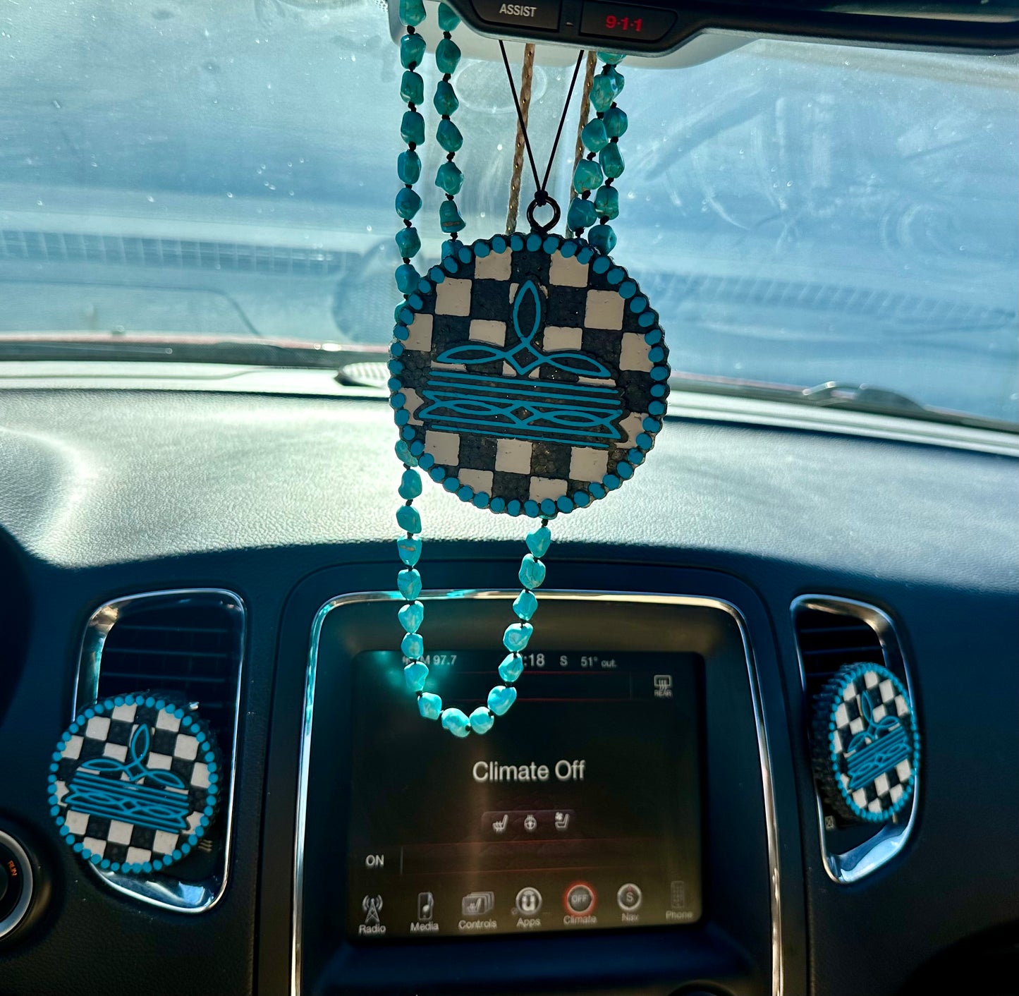 Round Checkered Boot Stitch Bundle Pack Freshie