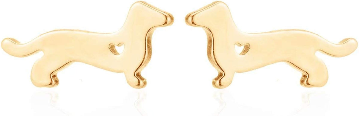 Dachshund Love Stud Earring