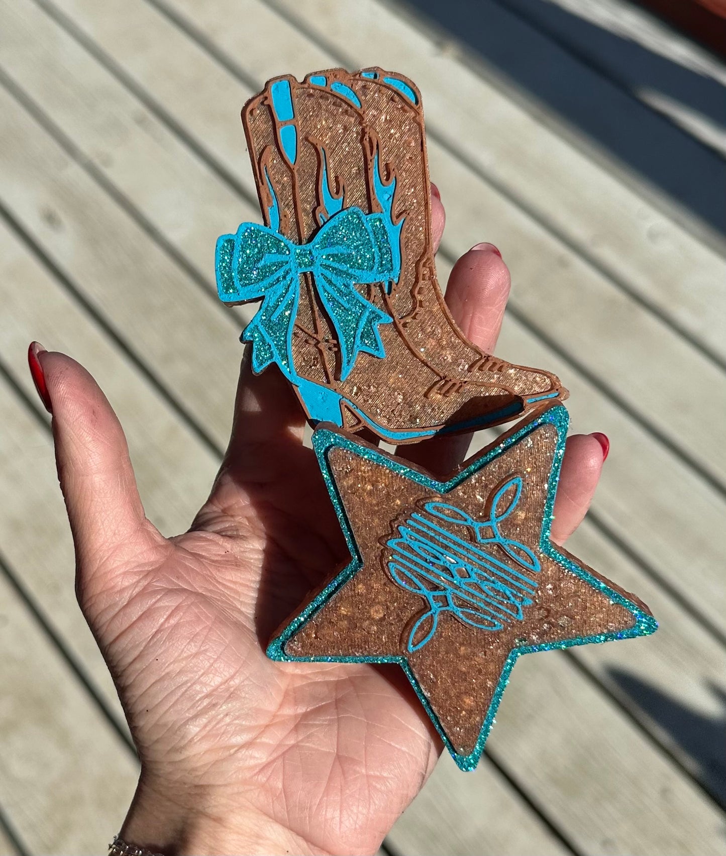 Star Struck Cowgirl Boot Set Vent Clips Freshie