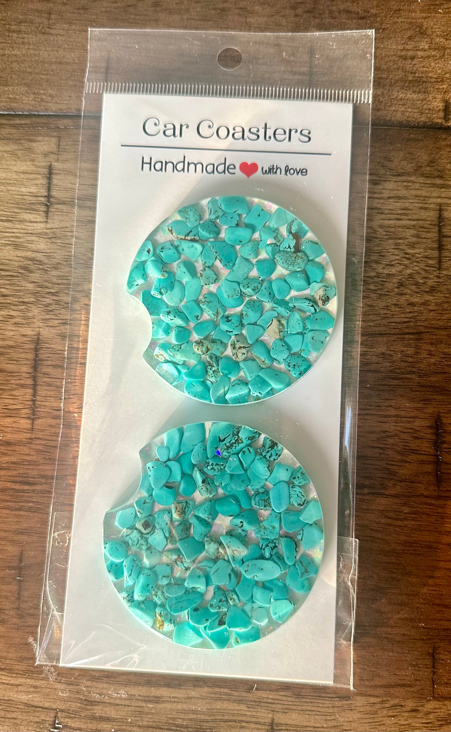 Turquoise Stone Car Coasters