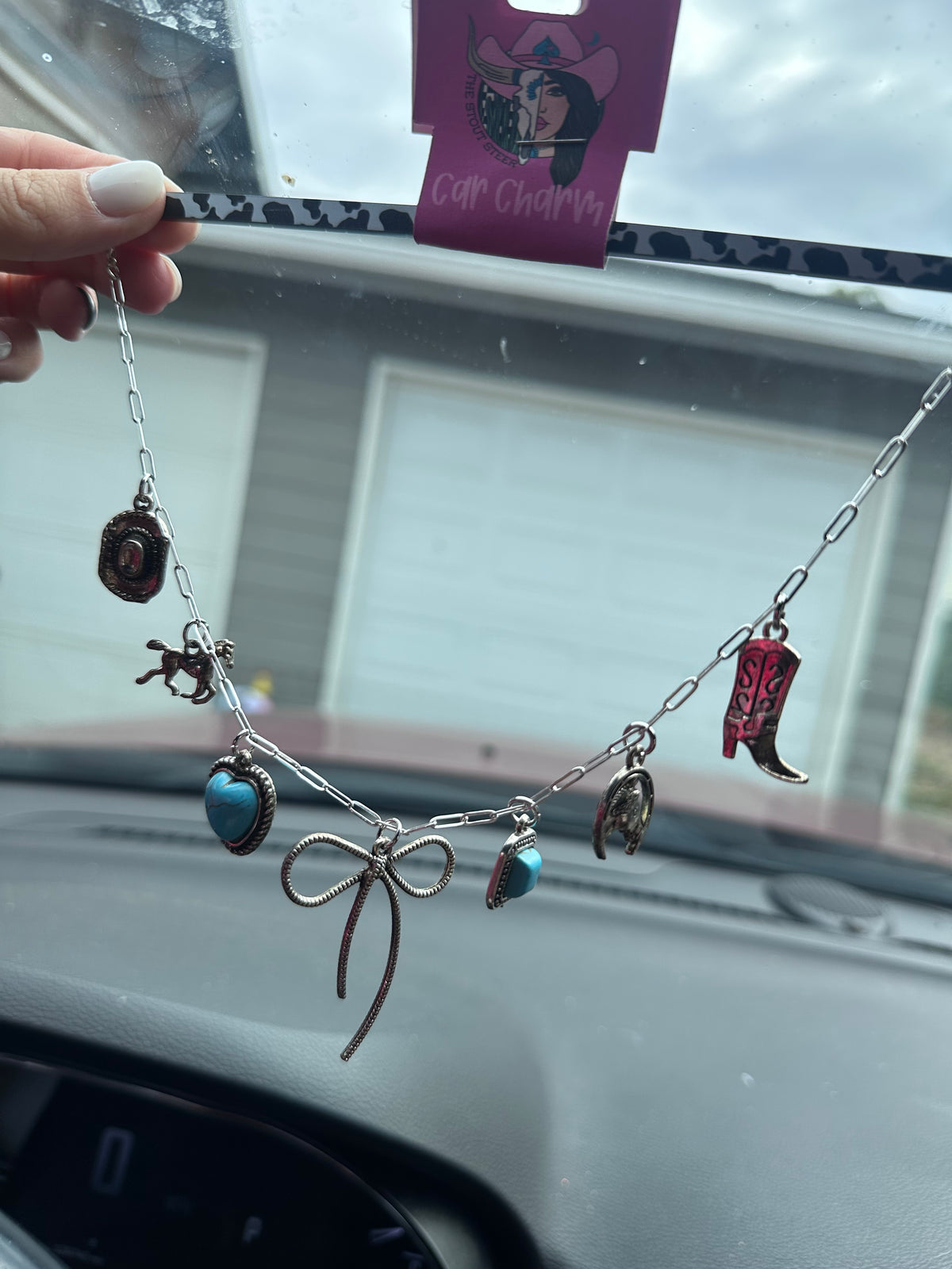 Buckle Bunny Car Charm