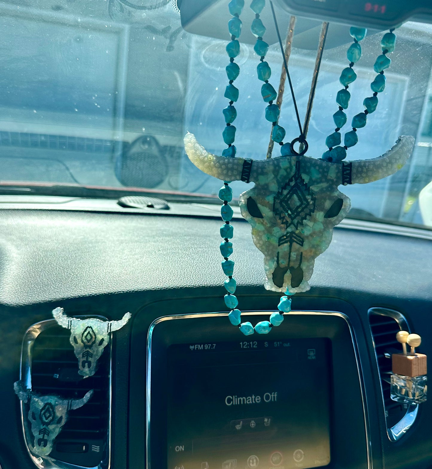 Turquoise Dangle Car Charm
