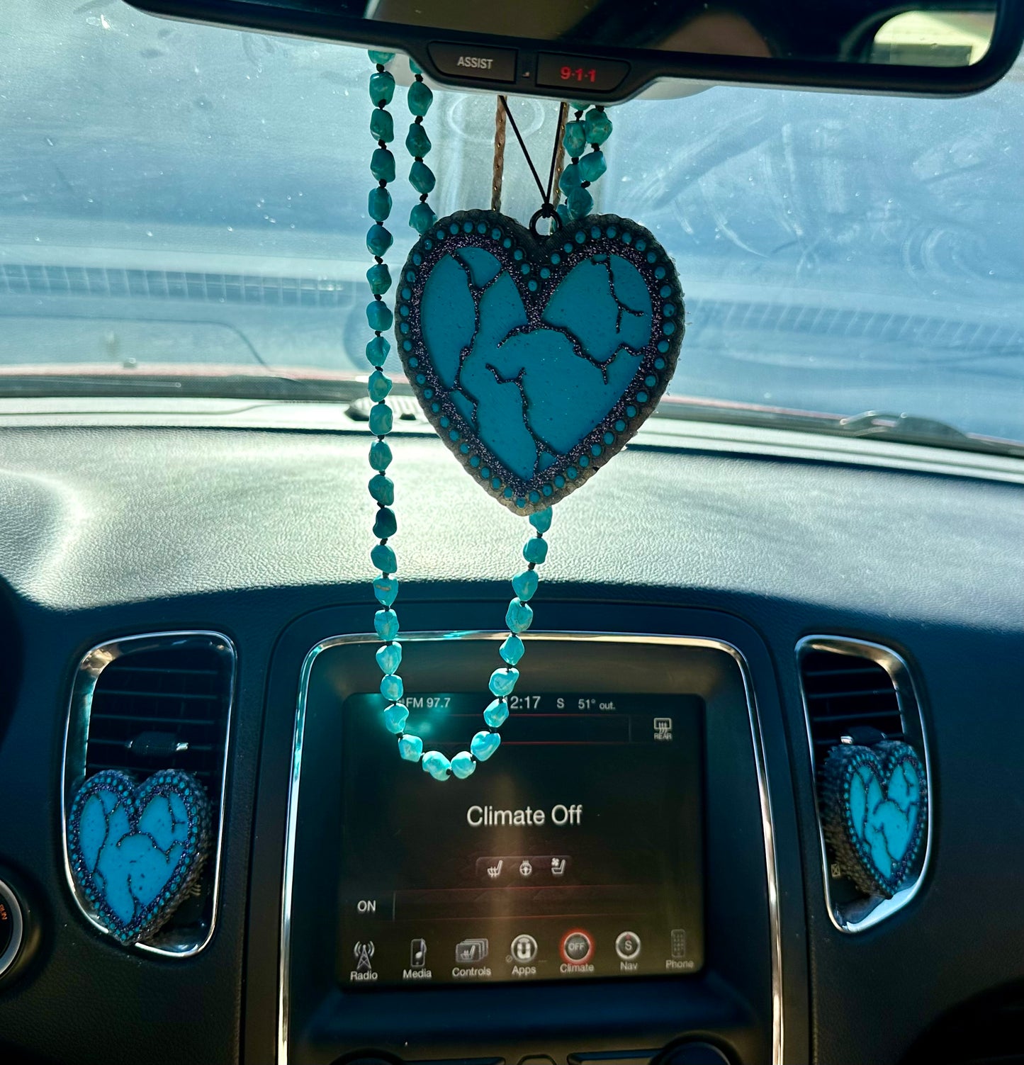 Turquoise Heart Concho Bundle Pack Freshie