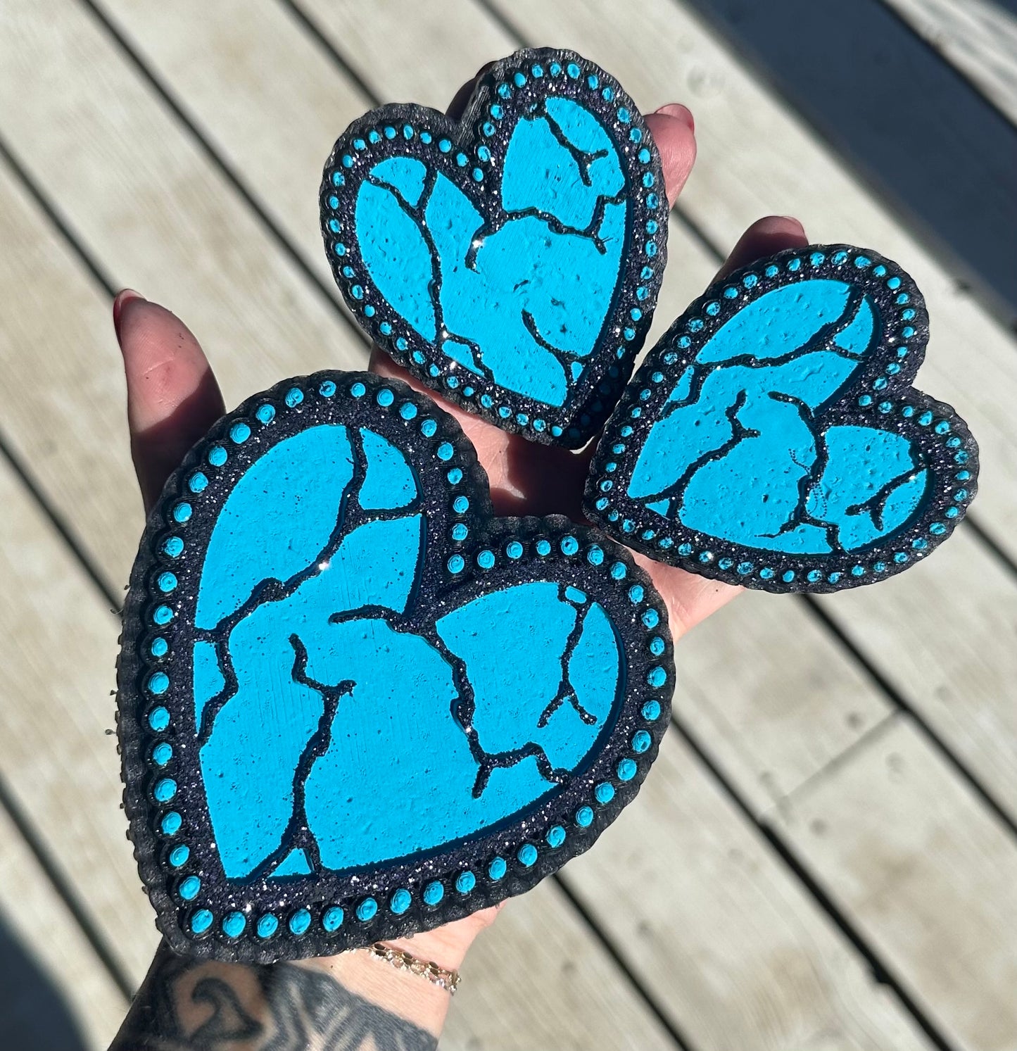 Turquoise Heart Concho Bundle Pack Freshie