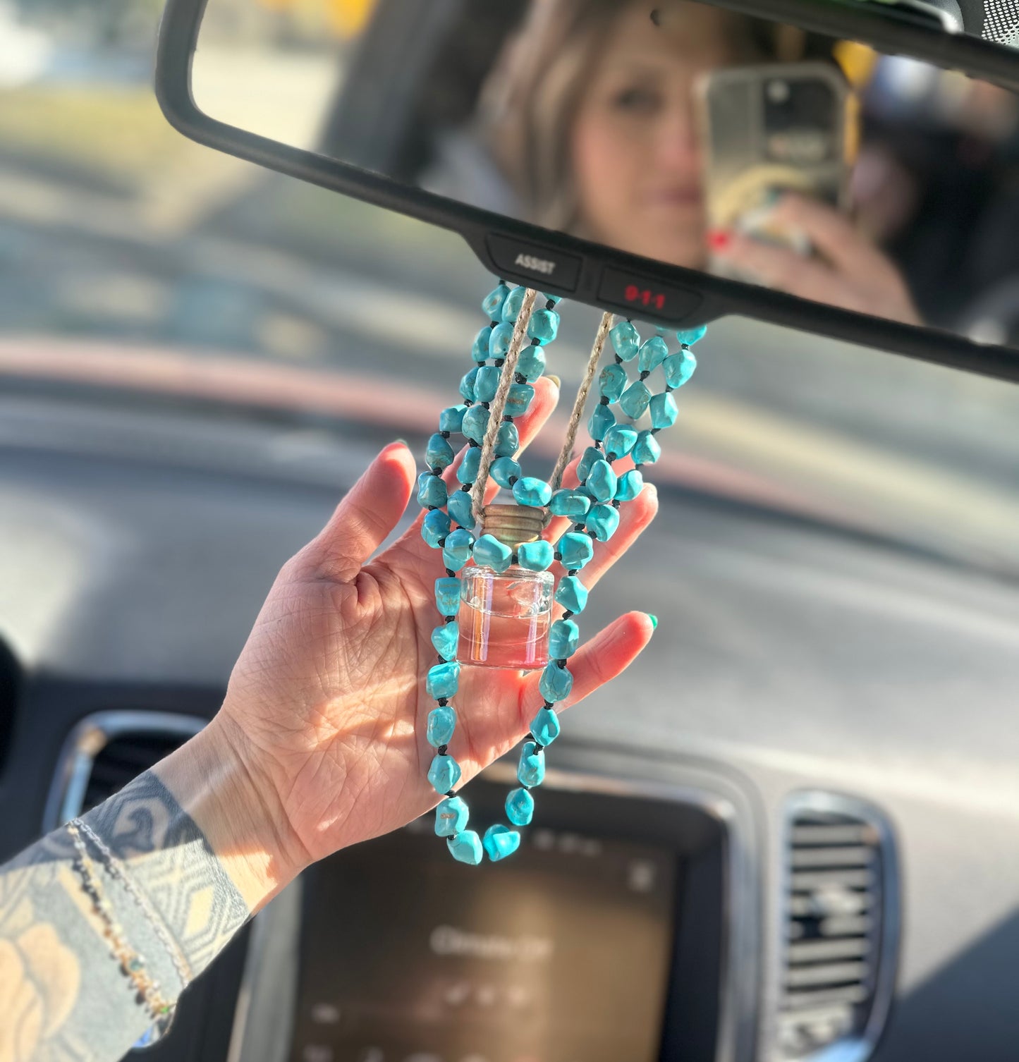 Turquoise Dangle Car Charm