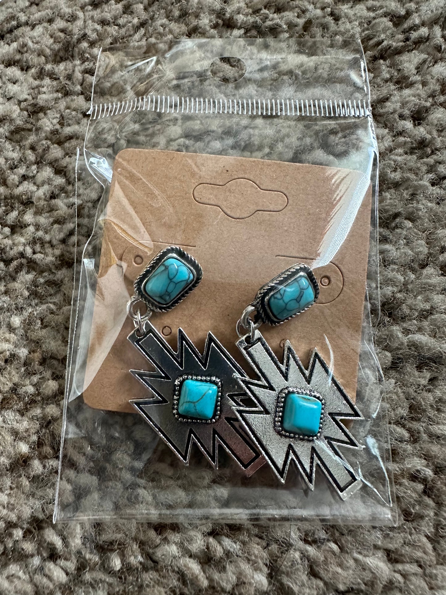 Aztec Turquoise Earrings