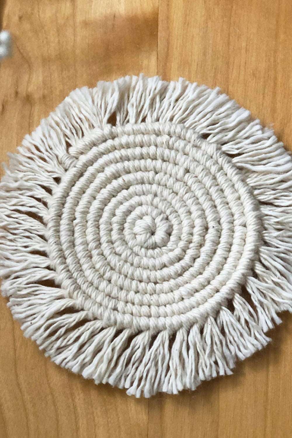 2-Piece Macrame Round Cup Mat The Stout Steer