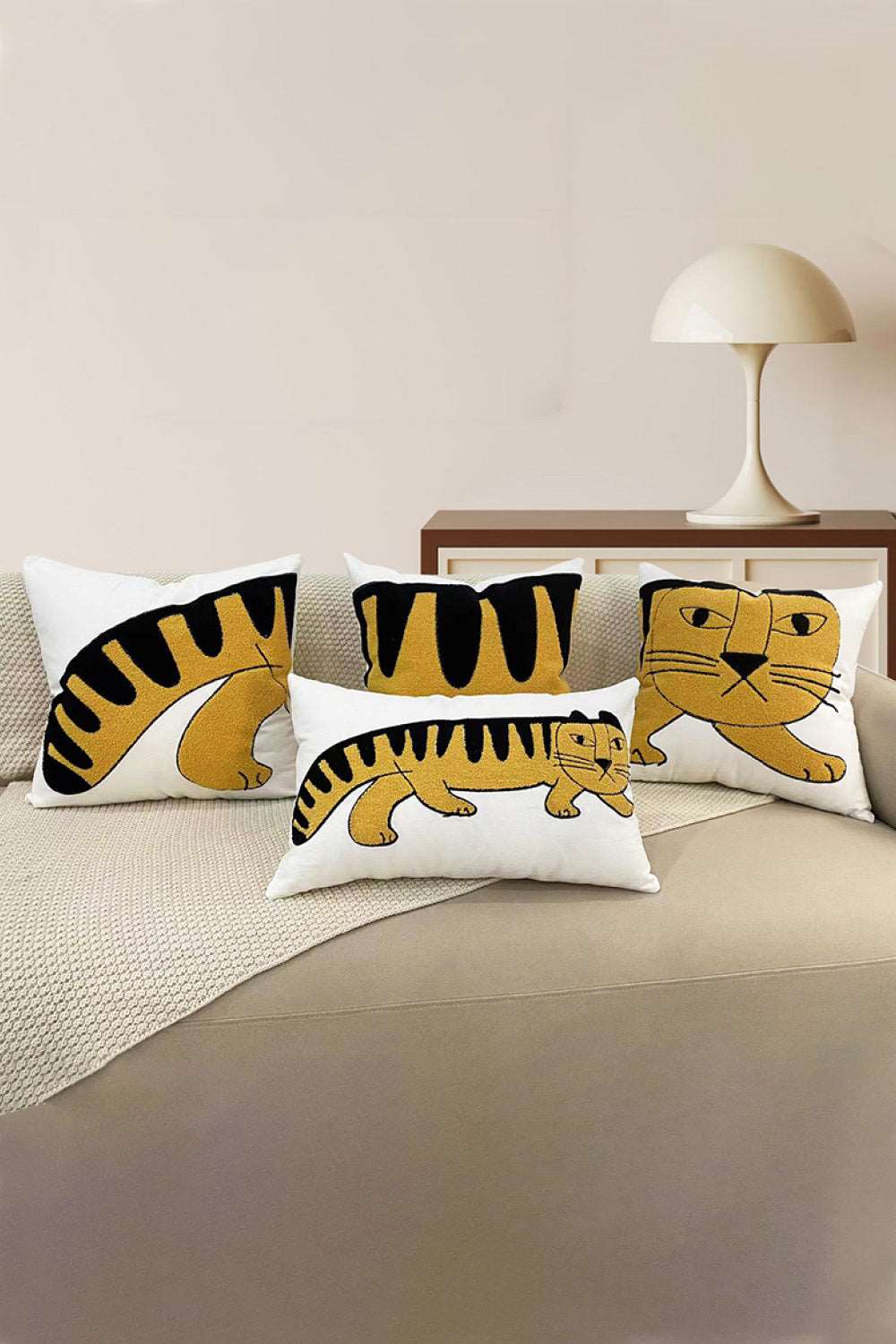 3-Pack Punch-Needle Embroidery Decorative Throw Pillow Cases The Stout Steer