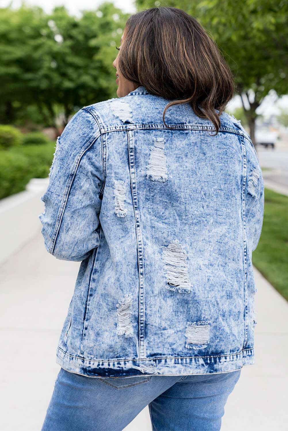 Acid Wash Distressed Denim Jacket The Stout Steer