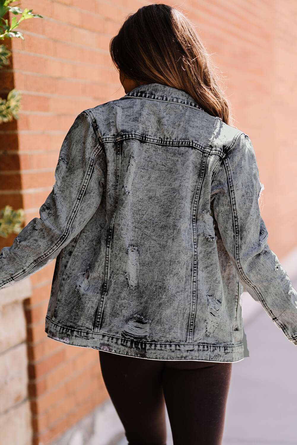 Acid Wash Distressed Denim Jacket The Stout Steer