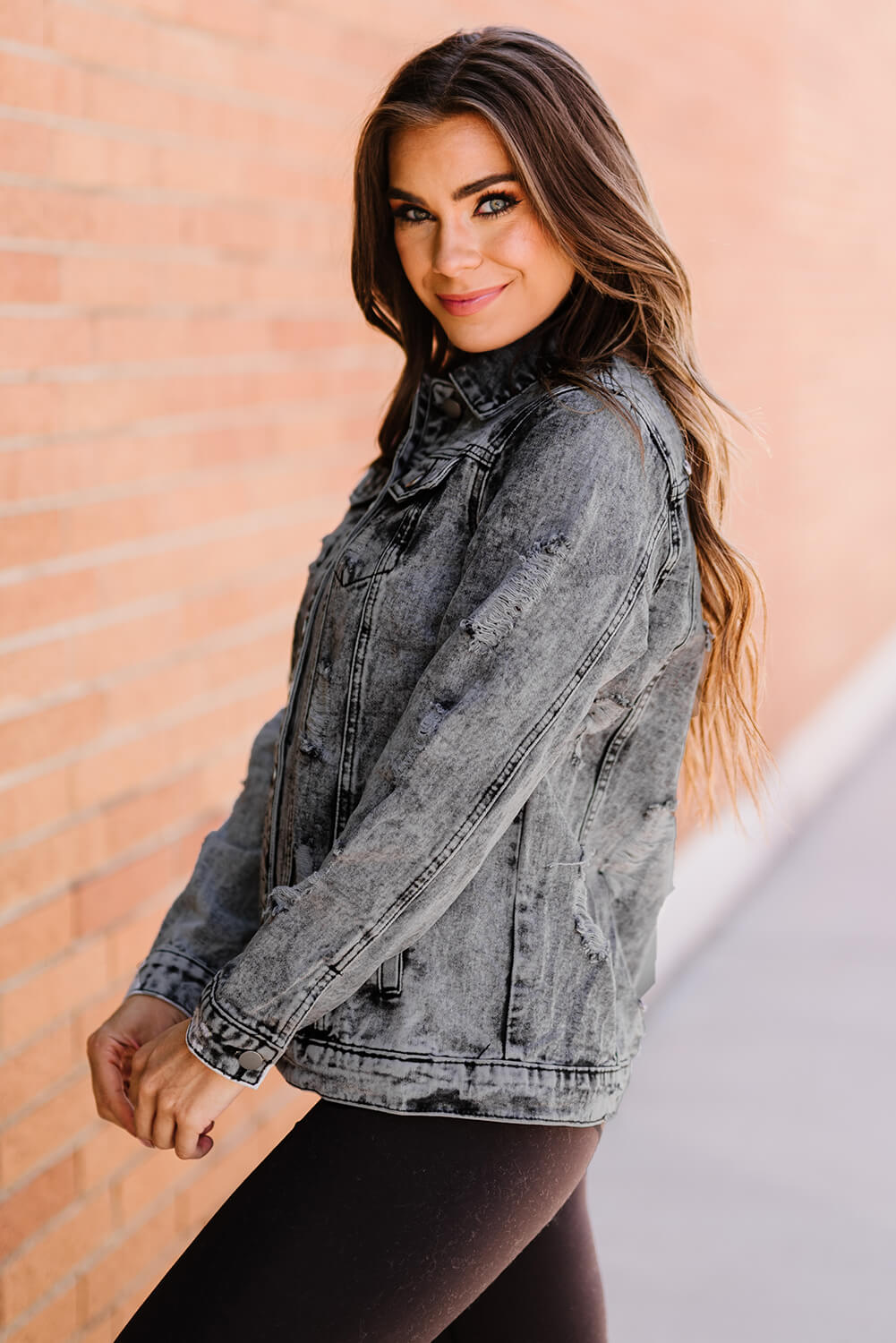 Acid Wash Distressed Denim Jacket The Stout Steer