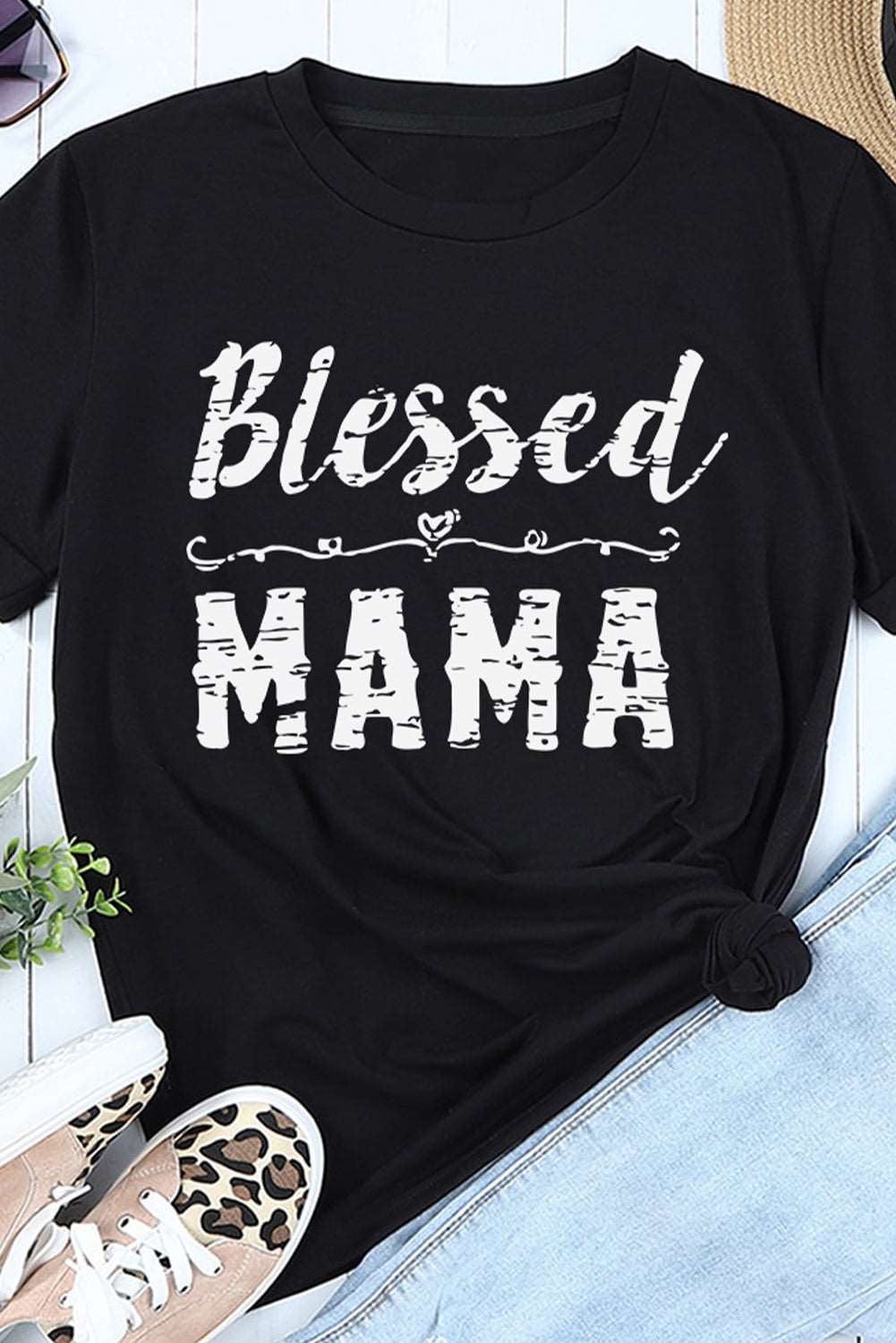 BLESSED MAMA Graphic Tee The Stout Steer