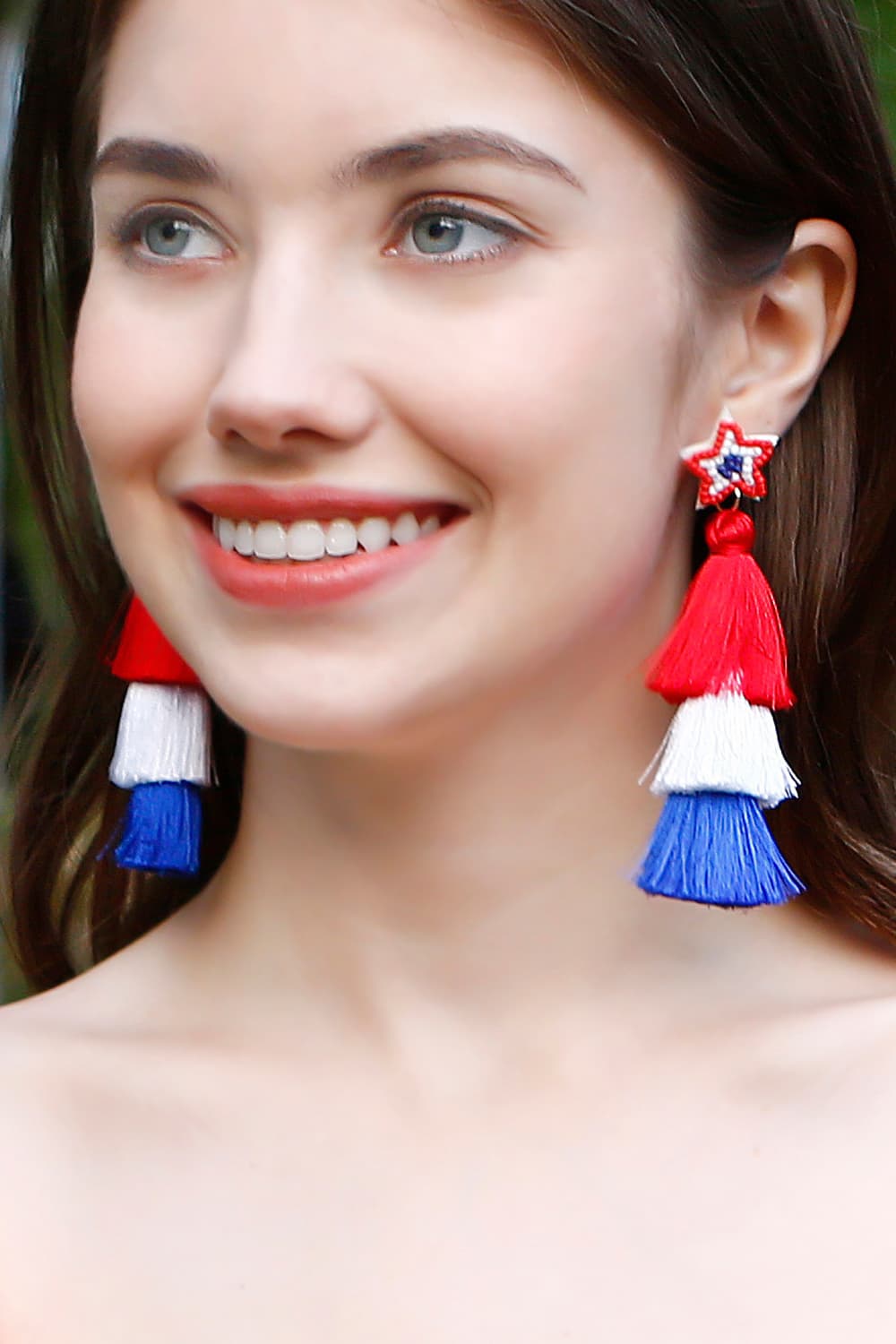 Beaded Star Tassel Dangle Earrings The Stout Steer