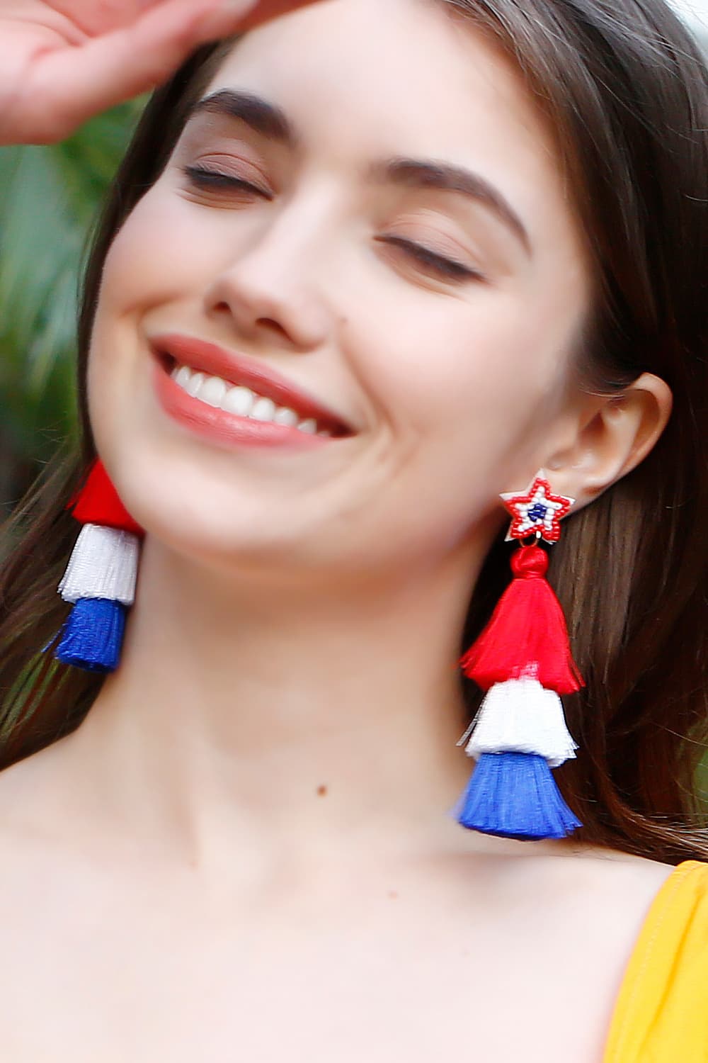 Beaded Star Tassel Dangle Earrings The Stout Steer
