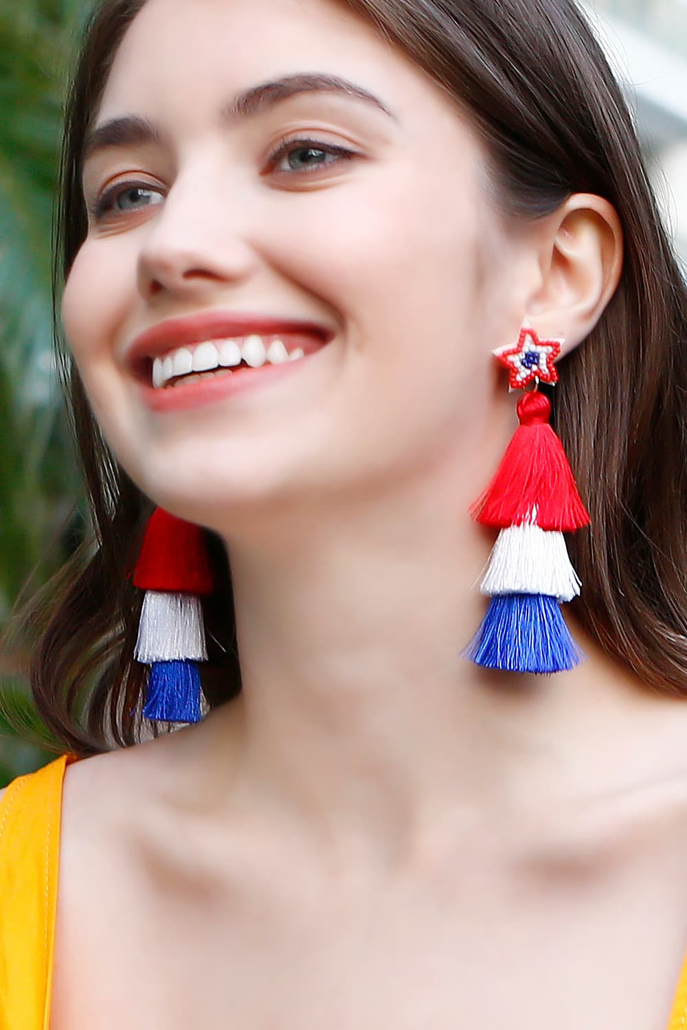Beaded Star Tassel Dangle Earrings The Stout Steer