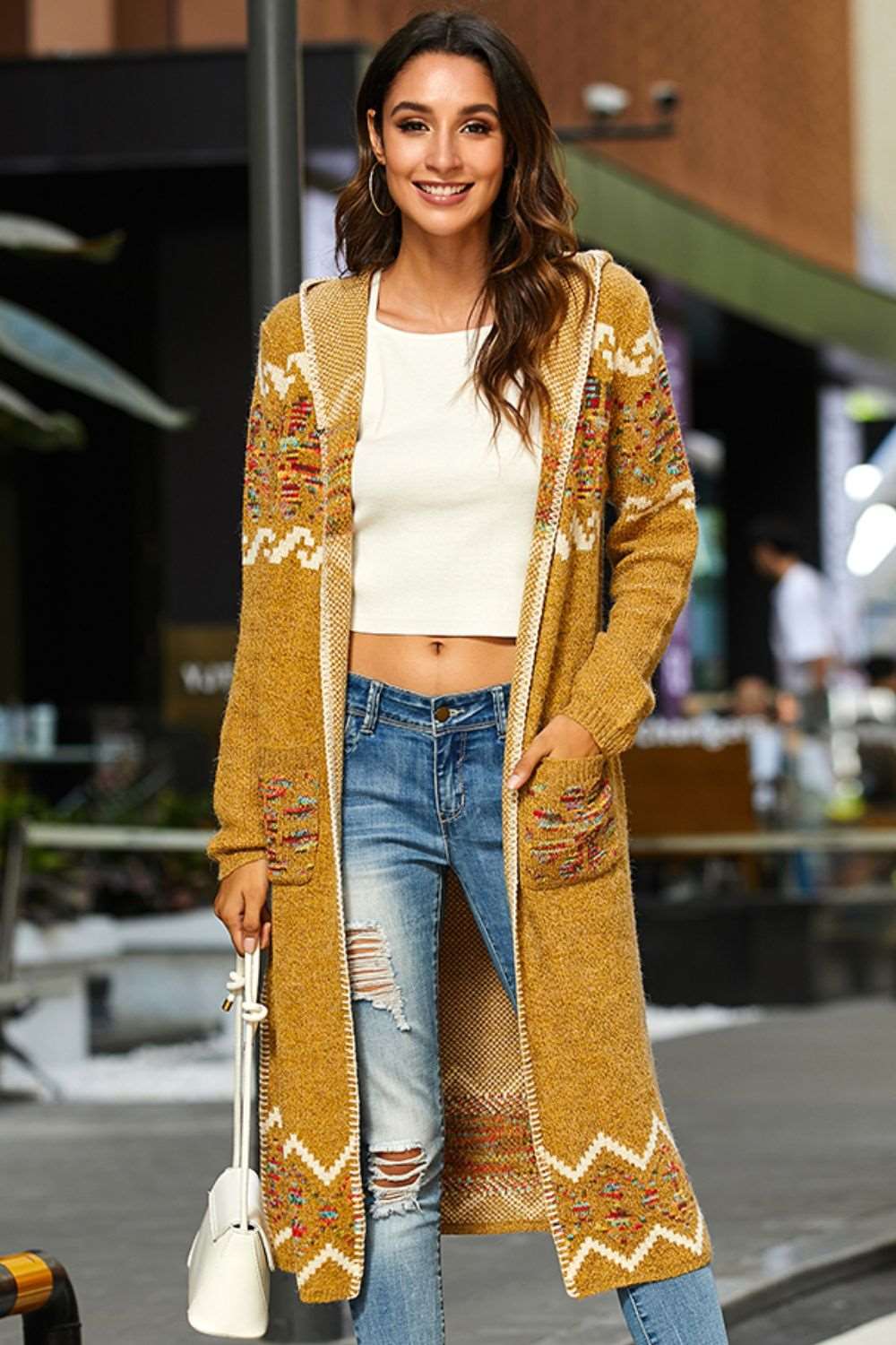 Bohemian Slit Hooded Duster Cardigan The Stout Steer
