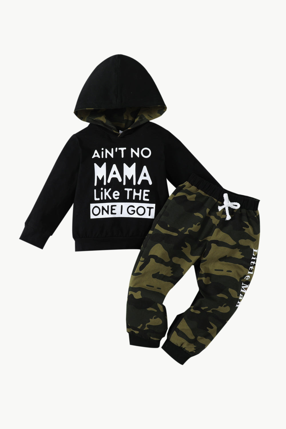 Boys Letter Graphic Hoodie and Joggers Set The Stout Steer