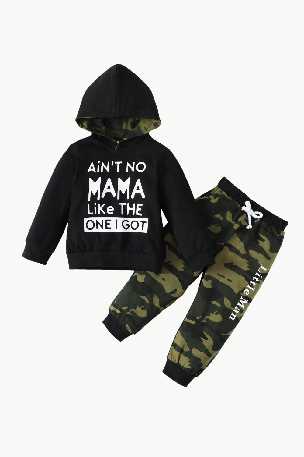 Boys Letter Graphic Hoodie and Joggers Set The Stout Steer