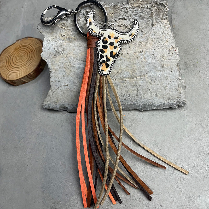 Bull Shape Fringe Key Chain The Stout Steer