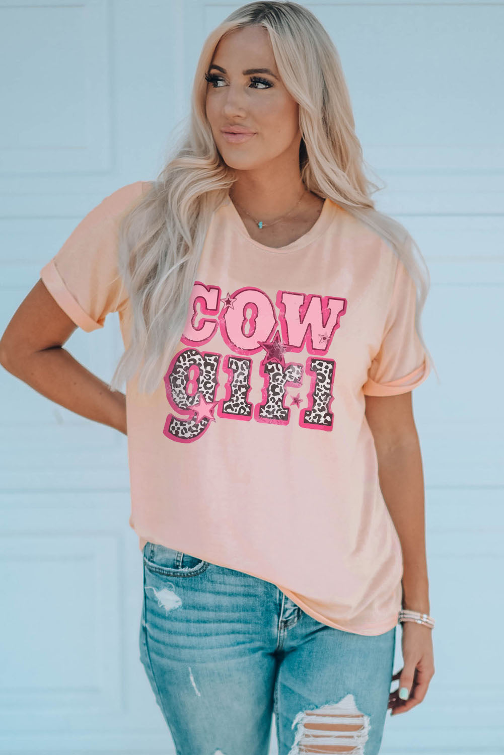COWGIRL Graphic Cuffed Tee The Stout Steer