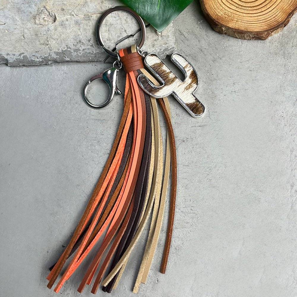 Cactus Keychain with Tassel The Stout Steer