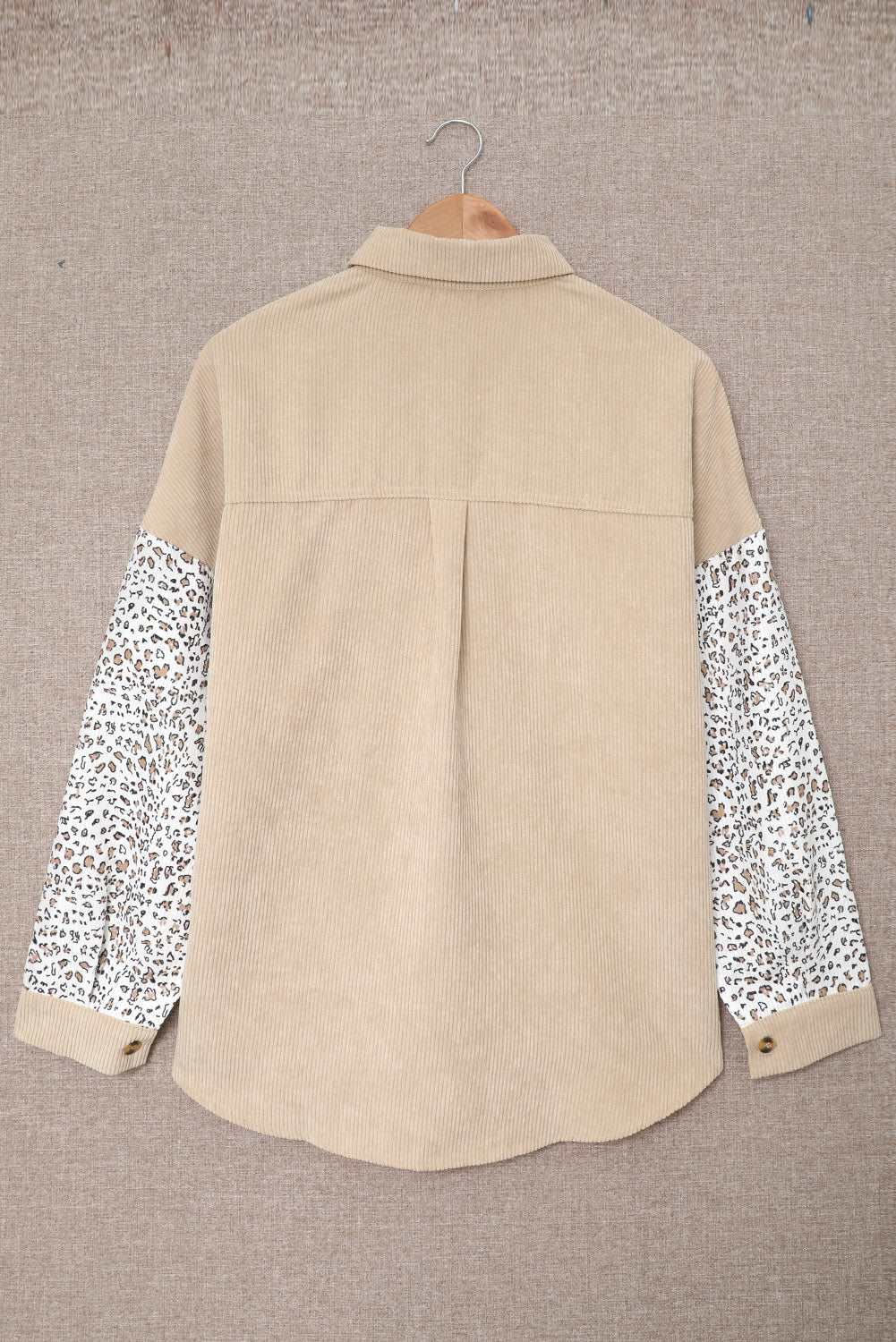 Color Block Corduroy Dropped Shoulder Jacket The Stout Steer