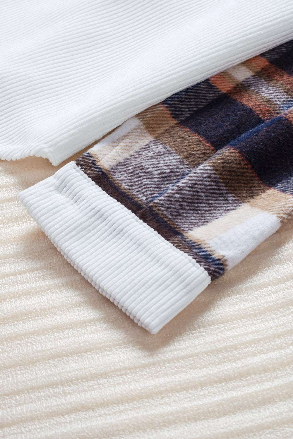 Color Block Corduroy Dropped Shoulder Jacket The Stout Steer