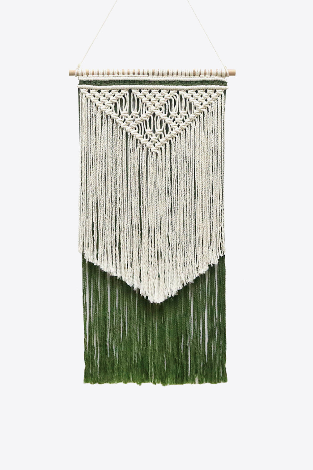 Contrast Fringe Handmade Macrame Wall Hanging The Stout Steer