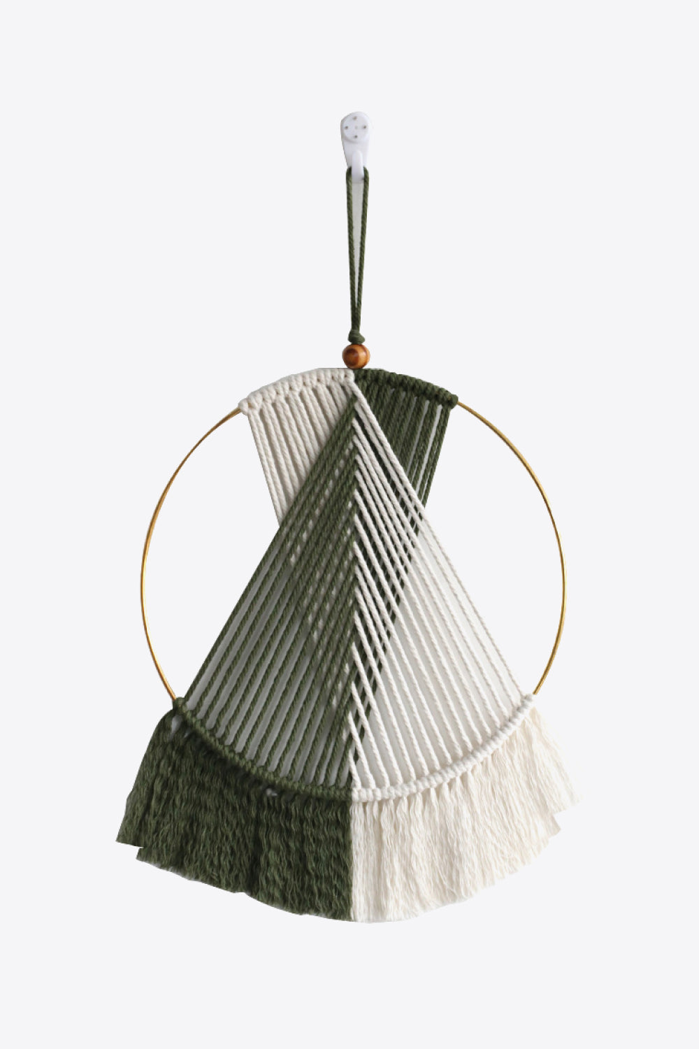 Contrast Fringe Round Macrame Wall Hanging The Stout Steer