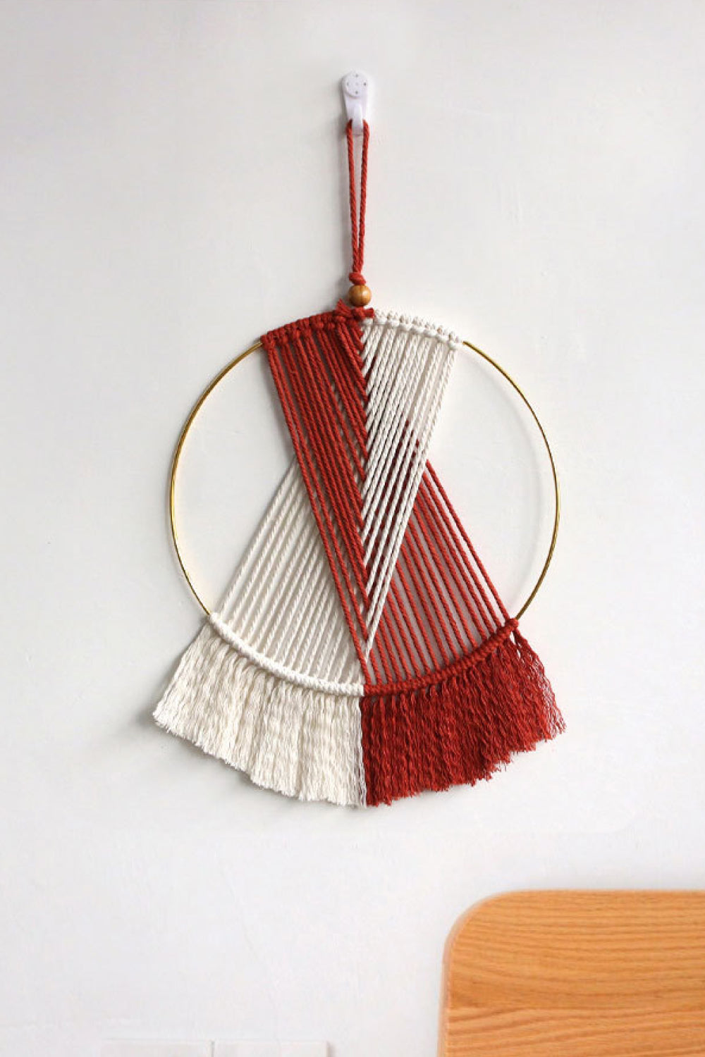 Contrast Fringe Round Macrame Wall Hanging The Stout Steer