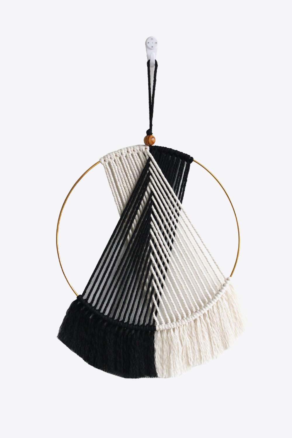 Contrast Fringe Round Macrame Wall Hanging The Stout Steer