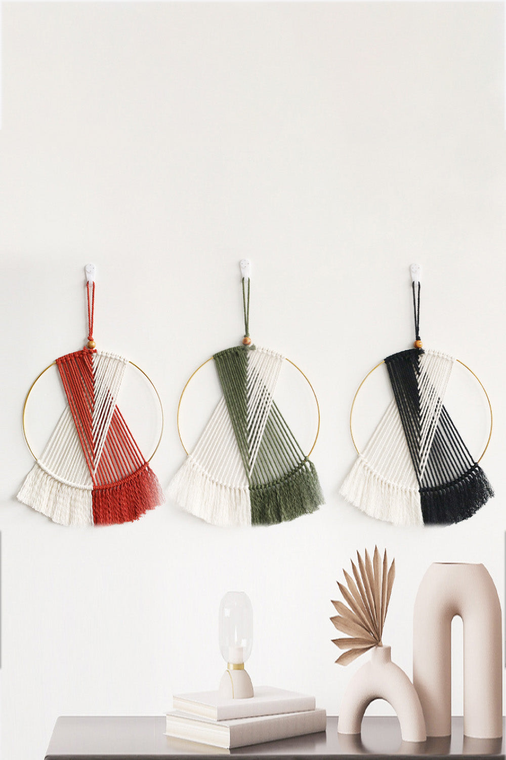 Contrast Fringe Round Macrame Wall Hanging The Stout Steer