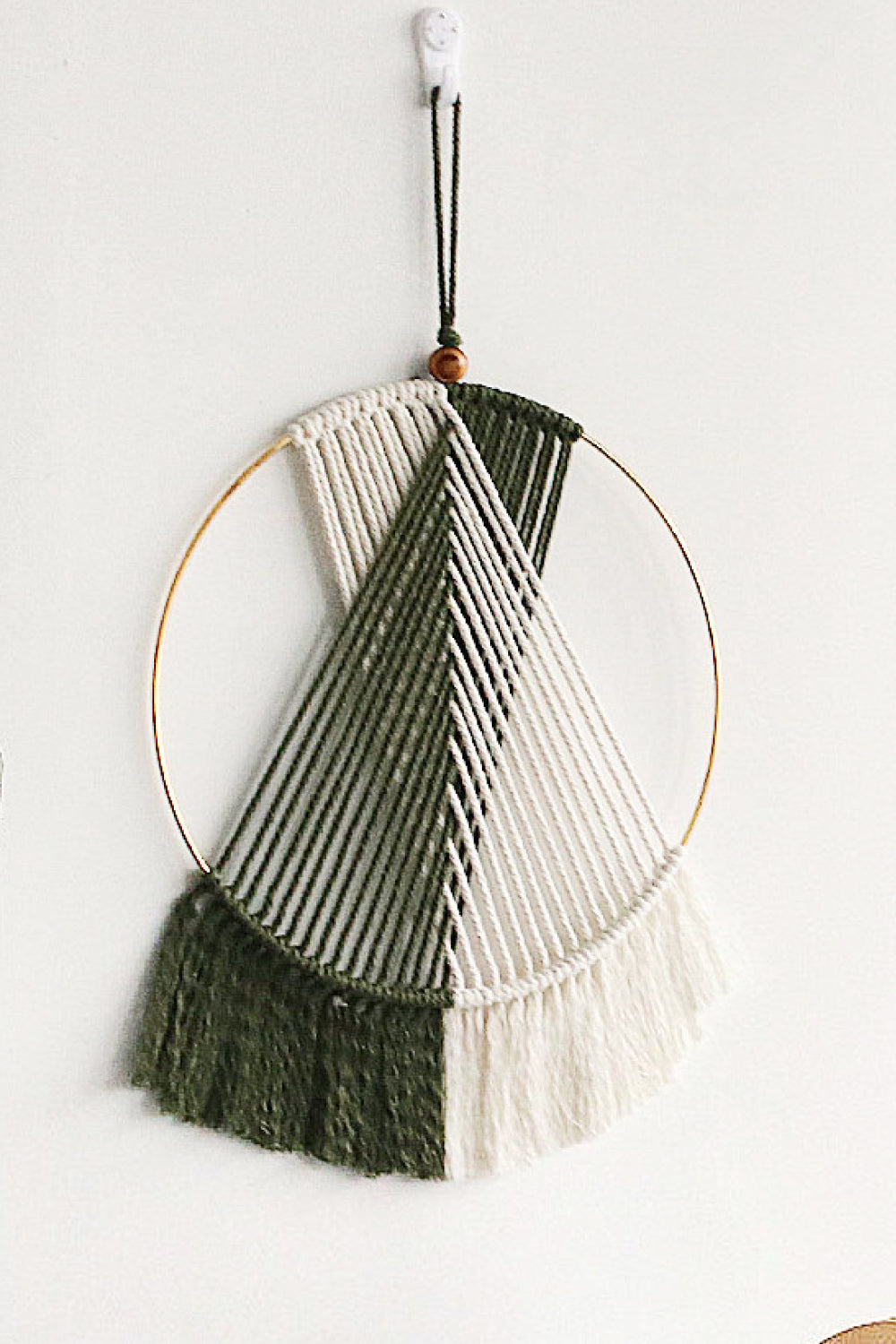 Contrast Fringe Round Macrame Wall Hanging The Stout Steer