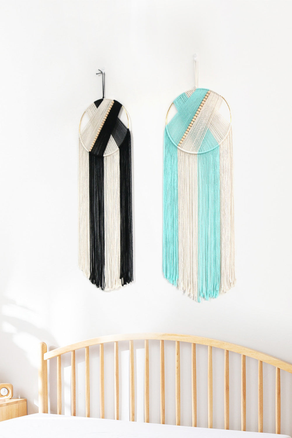Contrast Macrame Hoop Wall Hanging The Stout Steer