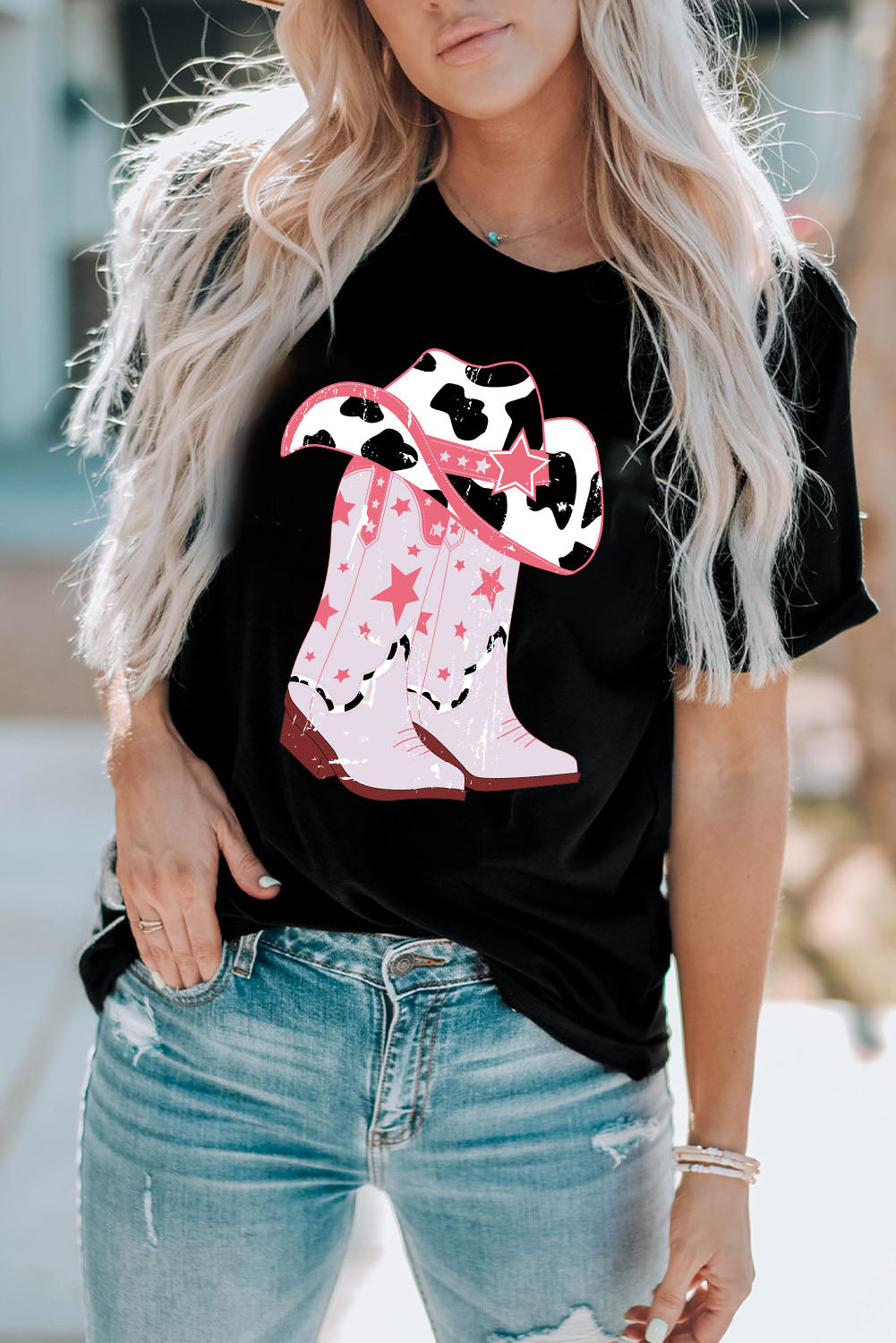 Cowboy Hat and Boots Graphic Tee The Stout Steer