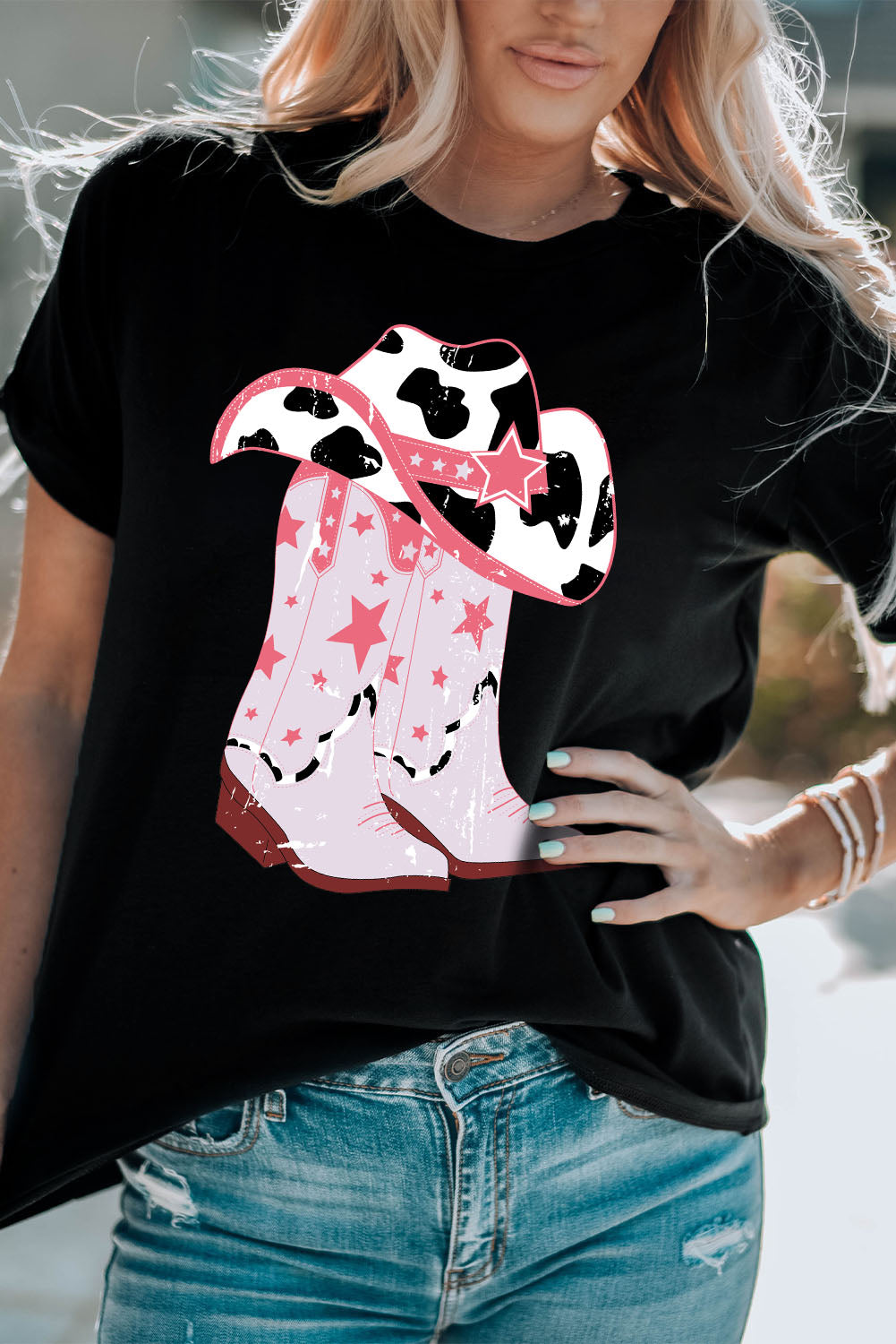 Cowboy Hat and Boots Graphic Tee The Stout Steer