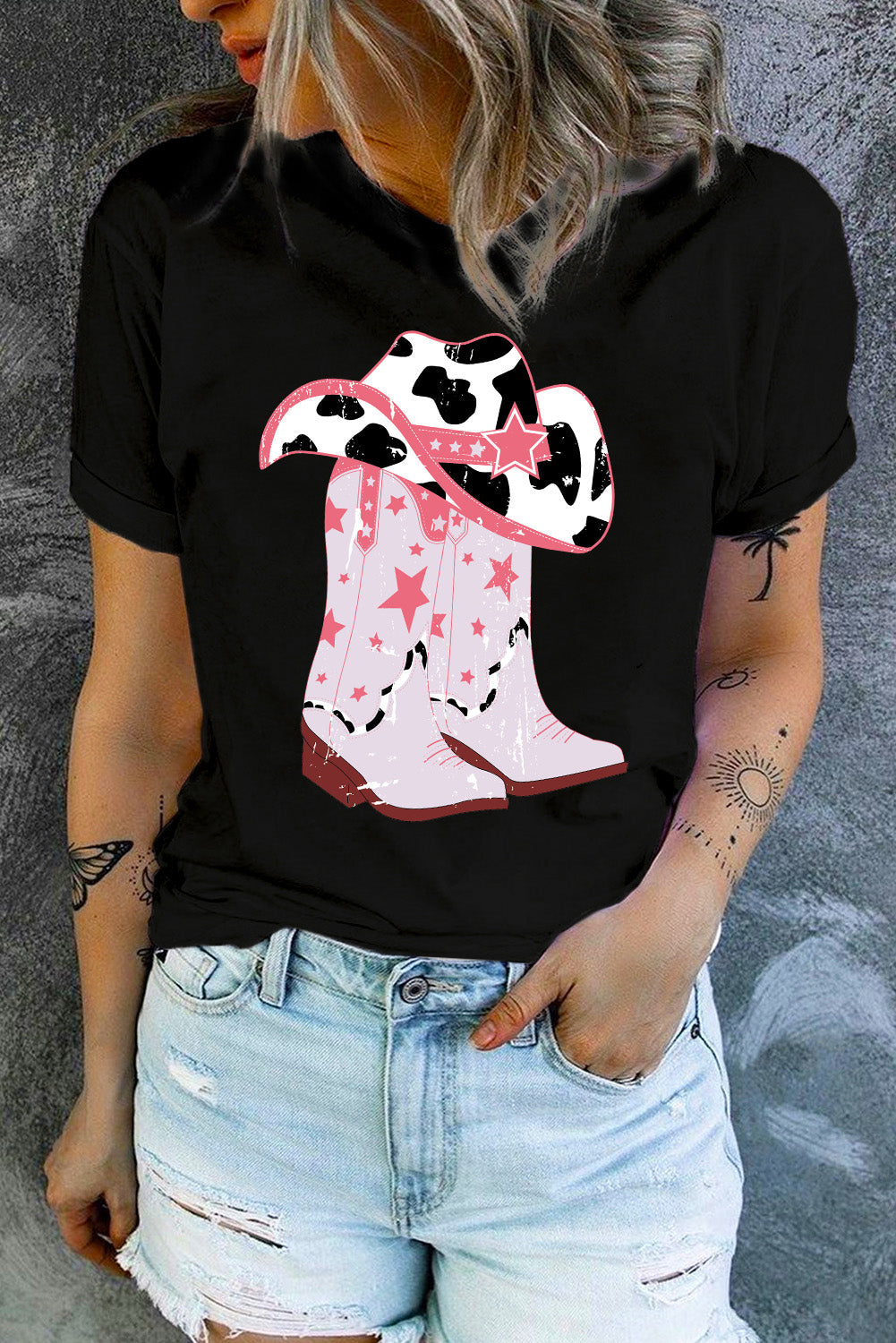 Cowboy Hat and Boots Graphic Tee The Stout Steer