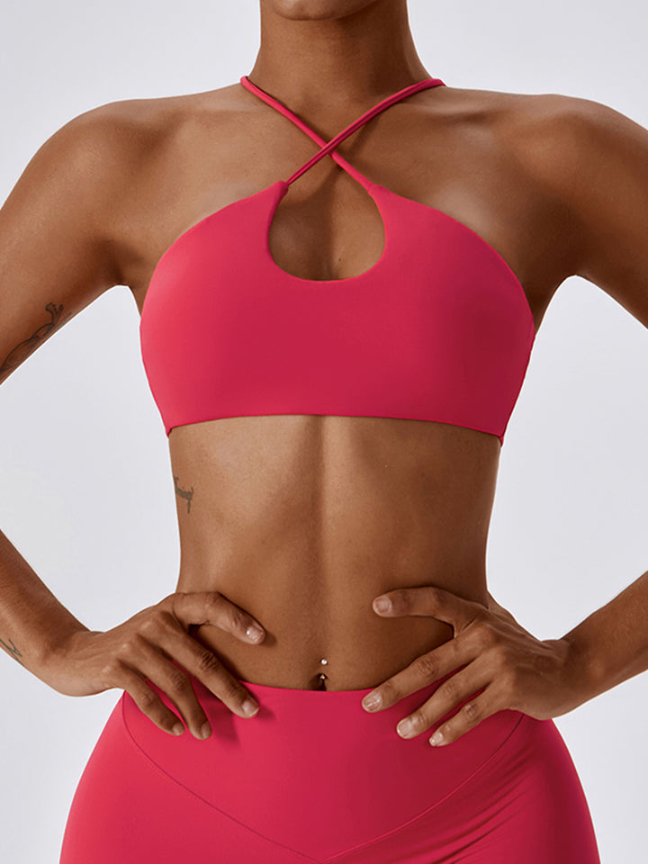 Cropped Halter Neck Sports Bra The Stout Steer
