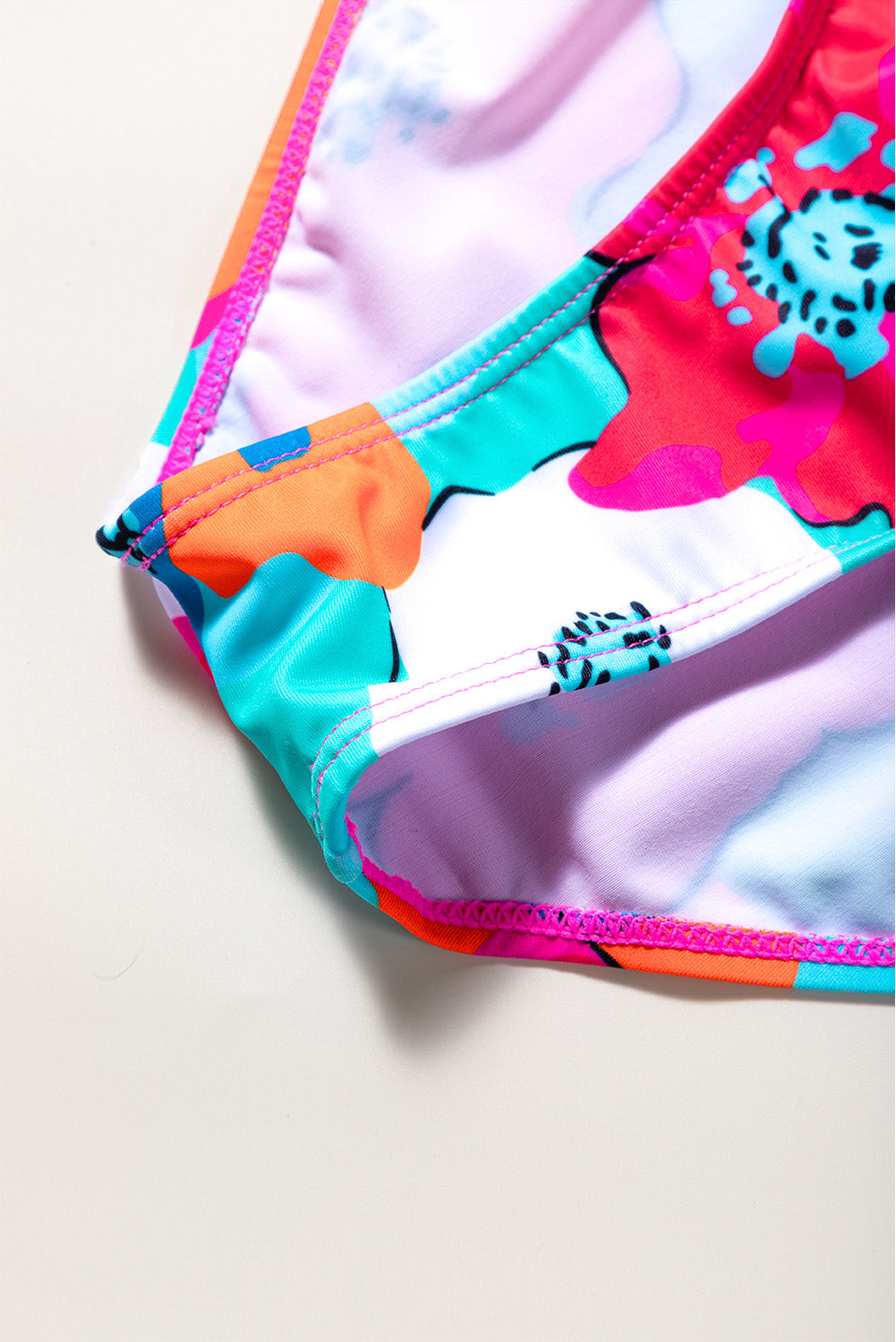 Cropped Swim Top and Floral Bottoms Set The Stout Steer