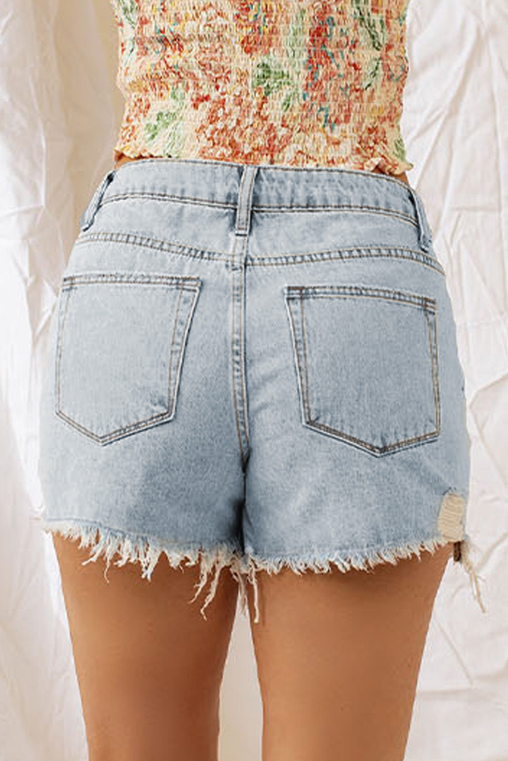 Distressed Denim Shorts The Stout Steer