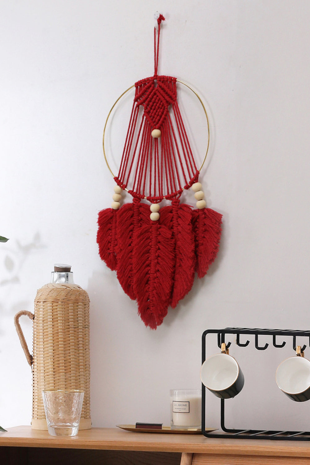 Feather Macrame Wall Hanging Decor The Stout Steer