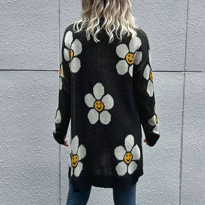 Floral Button Down Longline Cardigan The Stout Steer