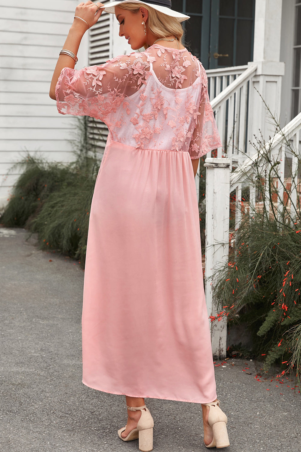 Floral Mesh Lace Crochet Open Front Kimono The Stout Steer