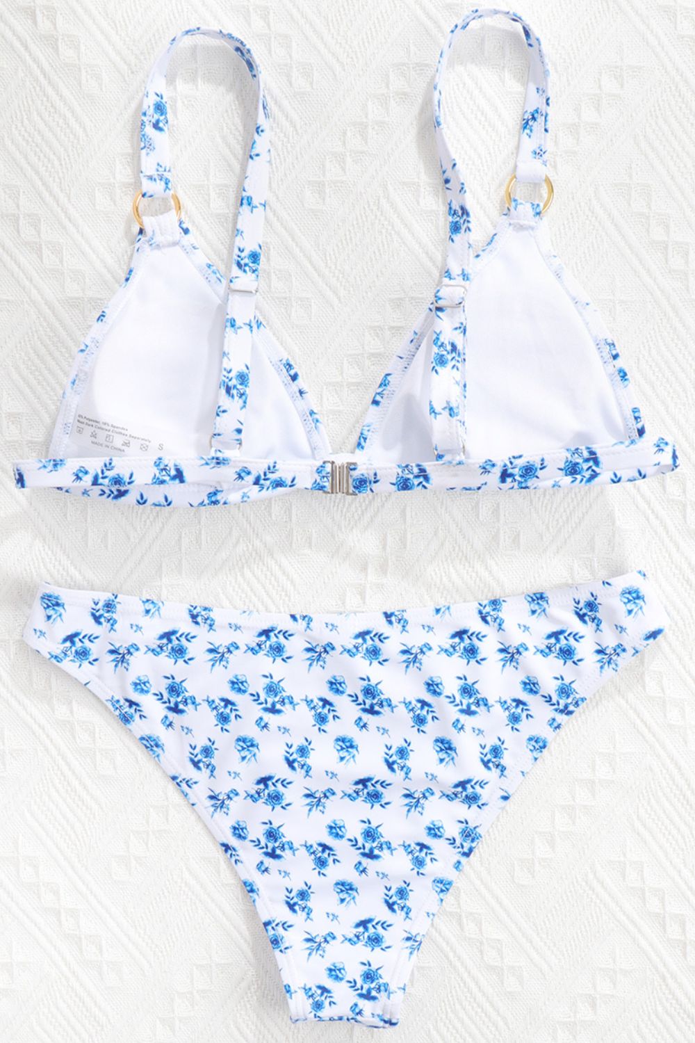 Floral Ring Detail Bikini Set The Stout Steer
