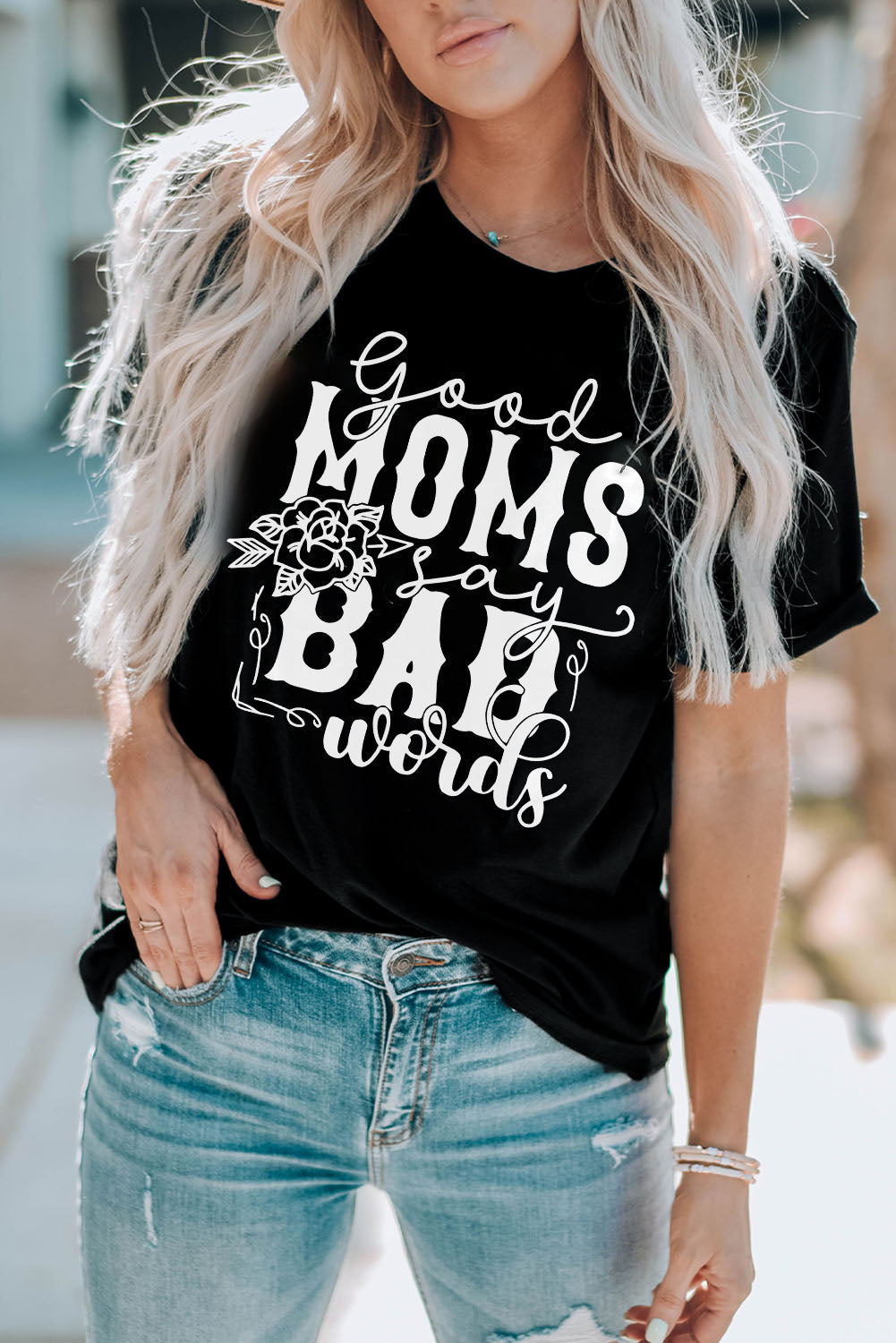 GOOD MOMS SAY BAD WORDS Graphic Tee Shirt The Stout Steer