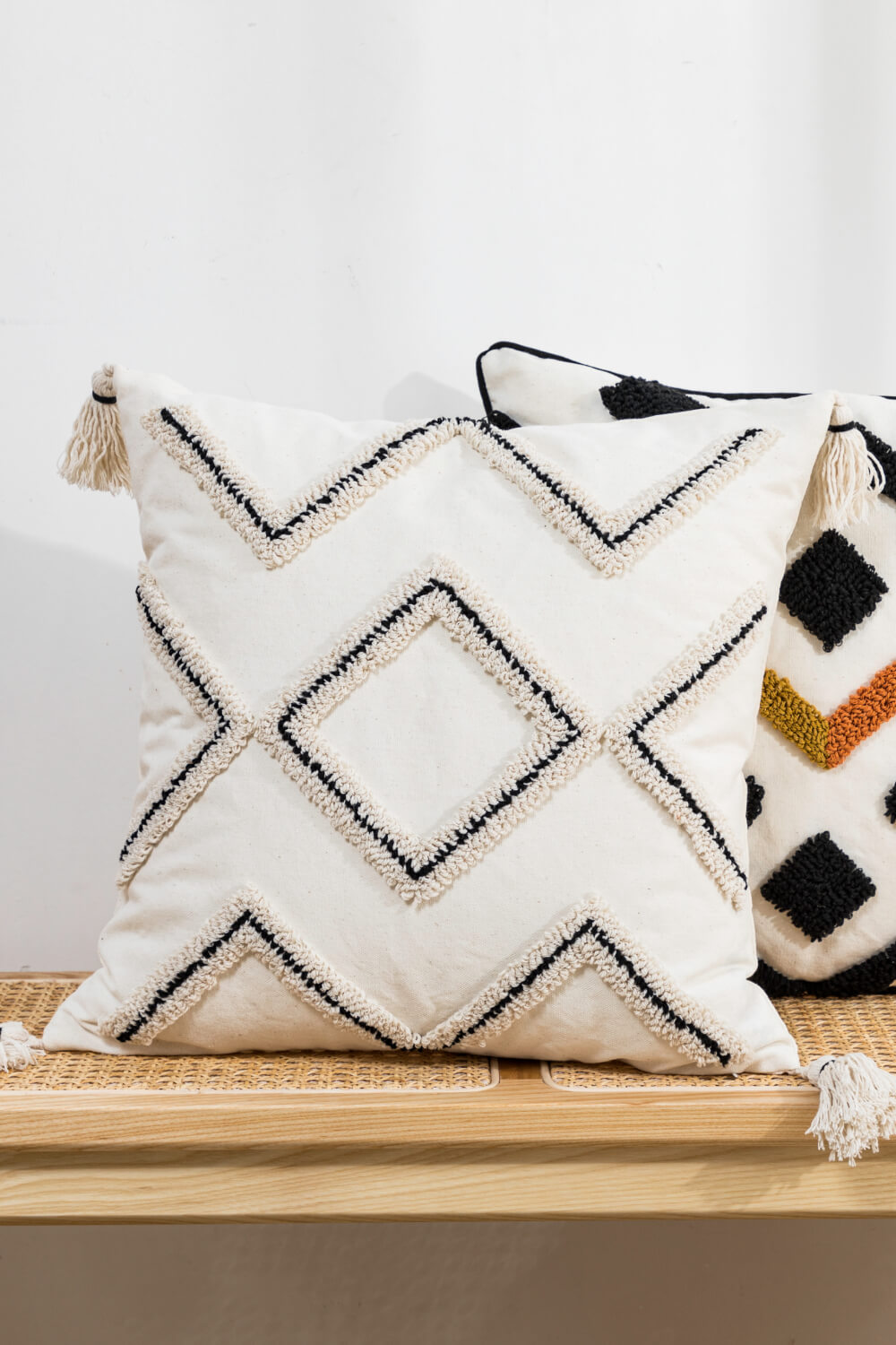 Geometric Embroidered Decorative Throw Pillow Case The Stout Steer