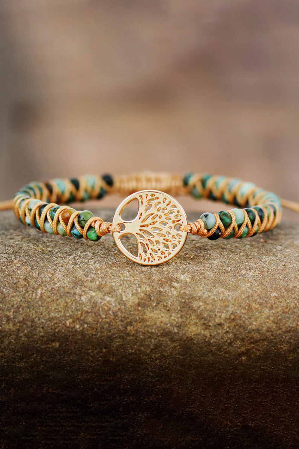 Handmade Tree Shape Beaded Copper Bracelet The Stout Steer