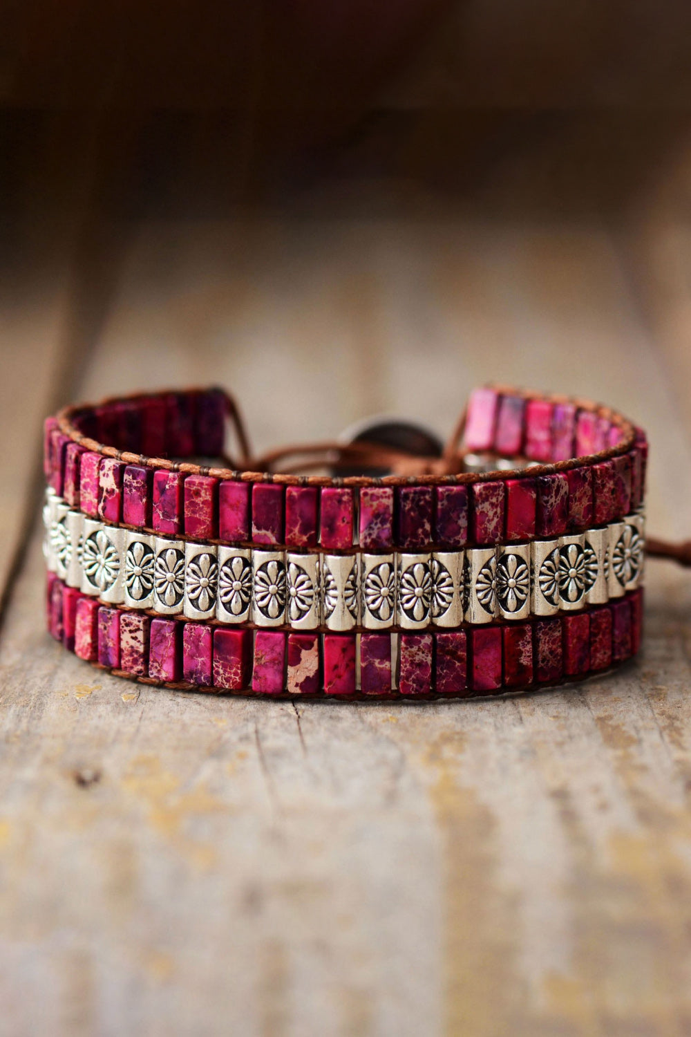 Handmade Triple Layer Natural Stone Bracelet The Stout Steer